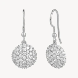 Ruby Drop Earrings – Silver